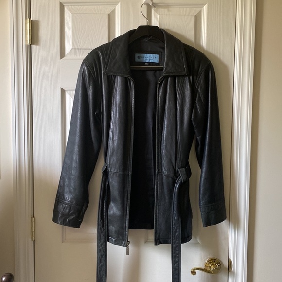 Kenneth Cole Vintage leather black jacket Womens size small - Picture 6 of 15
